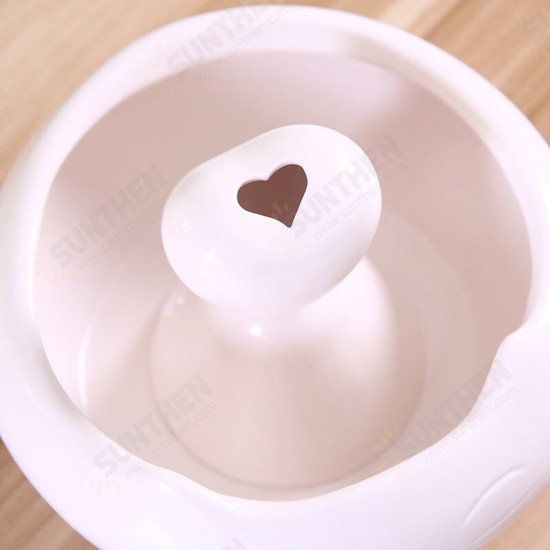 Cat Ear Design 2500ml Porcelain Automatic Circulating Water Dispenser Pet Bowl Water Cute Fountain Pet Drinking Supplies With Noise Reduction Pum