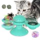 Cat Funny Toy Multifunction Windmill Turntable Massage Tickle Toy Hair Brush Pet Interactive Game with Luminous Ball