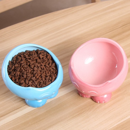 Cats Feeding Pet Bowl Food Ceramic Bowl Puppy Dogs Snack Water Feeder