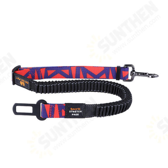 74-142cm Adjustable Pet Leashes Dog Car Seat Belt Traction Rope Walking Leading Collar