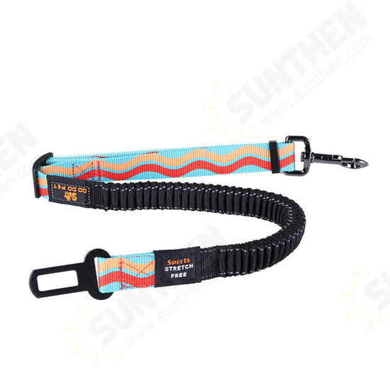 74-142cm Adjustable Pet Leashes Dog Car Seat Belt Traction Rope Walking Leading Collar