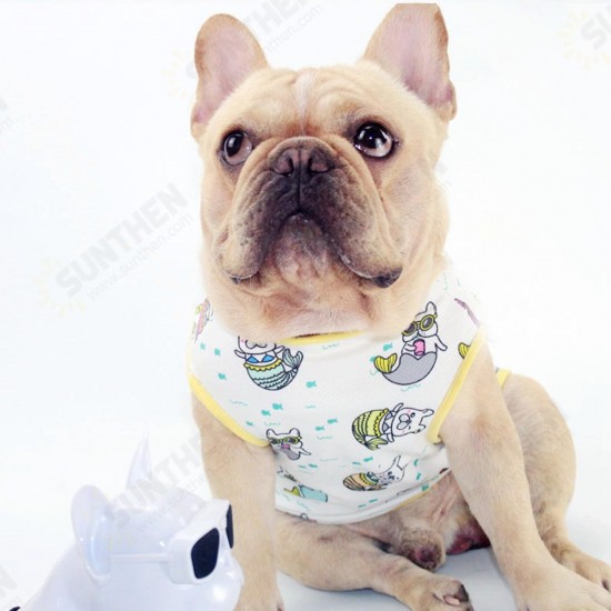 Dog Clothes Comfortable Breathable Summer Cooling Pet Clothes Pet T-shirt-S/M/L/XL