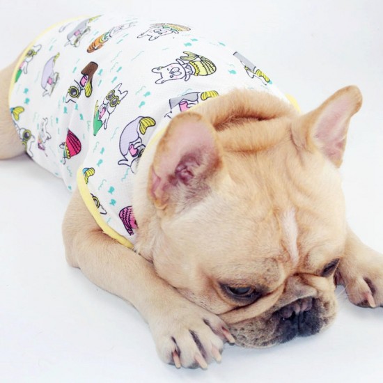 Dog Clothes Comfortable Breathable Summer Cooling Pet Clothes Pet T-shirt-S/M/L/XL