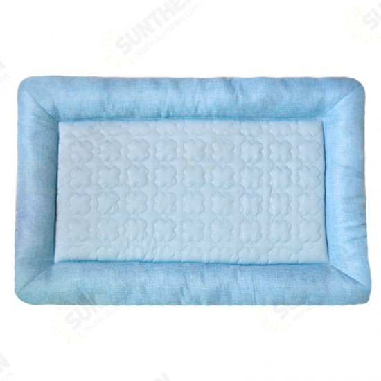 Dog Cooling Mat Summer Breathable Ice Silk Pet Cat Mattress Pet Sleeping Mat