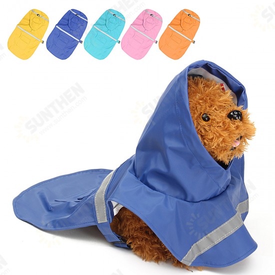 Dog Raincoat Waterproof Hooded Jacket Slicker Poncho for Yorkie Poodle Bichon Pomeranian Schnauzer Corgi