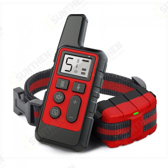 Dog Training Collar 500M Remote Control USB Rechargeable Waterproof Shock Electric Collar Anti Barking Device