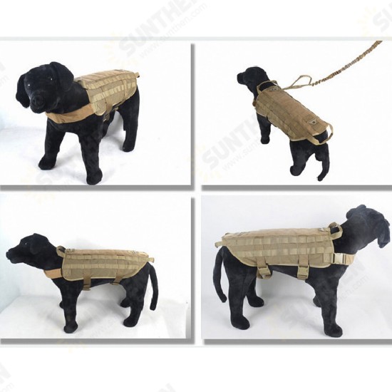 Dog Vest Training Tactical Army Dog Tape Military Dog Clothes Load Bearing Harness Outdoor Training Leash