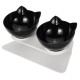 Double Dog Cat Bowls Food Water Station Automatic Pet Feeder Water Dispenser