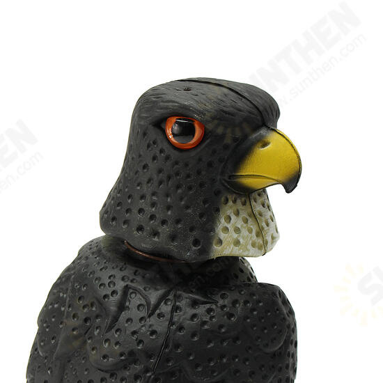 Fake Owl Hunting Shooting Decoy Deterrent Repeller Decor With Head Move in Wind