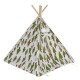 Foldable Linen Pet Bed Tent Dog House Bed Washable Puppy Cat Play Indoor Teepee Mat