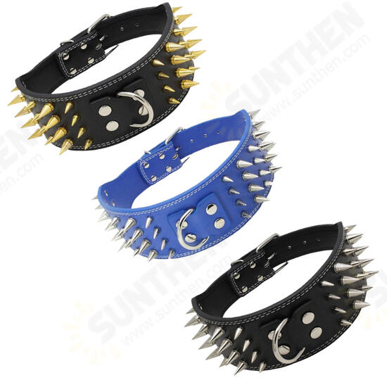 Four Rows of Black Nail Anti-bite Tactical Collar Large Pet Dog Chain Hunting Dog Supplies