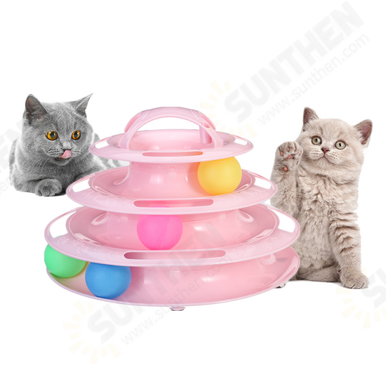 Four-layer Cat Turntable Cat Toy Funny Interactive Amusement Ball Pet Supplies