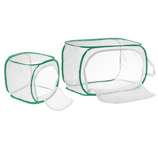 Green Collapsible Insect Habitat Cage Butterfly Mesh Transparent Surface Portable Zipper Cage Plant Breeding Net Prey Storage Basket Anti Bird Net
