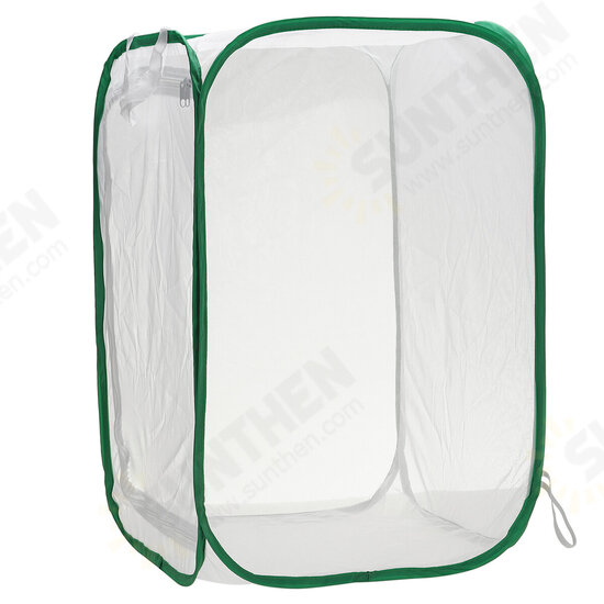 Green Collapsible Insect Habitat Cage Butterfly Mesh Transparent Surface Portable Zipper Cage Plant Breeding Net Prey Storage Basket Anti Bird Net