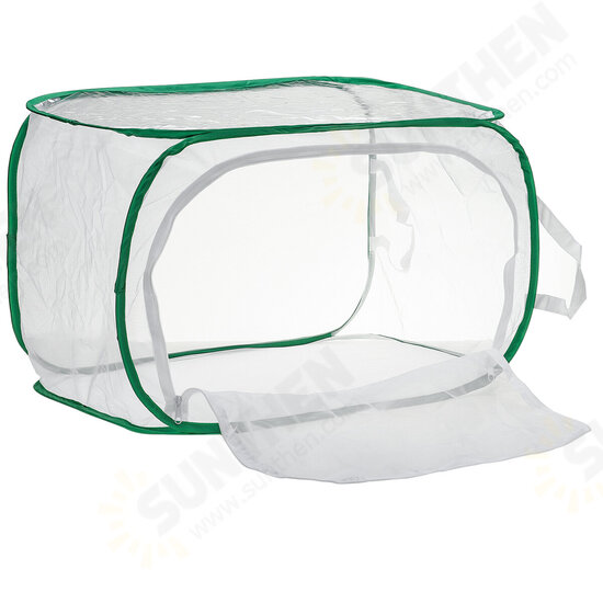 Green Collapsible Insect Habitat Cage Butterfly Mesh Transparent Surface Portable Zipper Cage Plant Breeding Net Prey Storage Basket Anti Bird Net