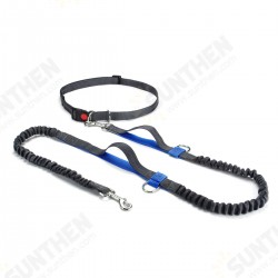 Hands Dog Leash Running Jogging Waist Belt Pet Training Elastic Leashes Dog Training Stick