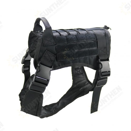 Hunting Dog Military Camouflage Tactical Vest Pet Dog Clothes Outdoor Training Molle Dog Harness