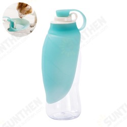 560ml Portable Pet Water Bottle Silicone Leaf Pet Dog Bottles Bowl 560ml Portable Pet Water Bottle Silicone Leaf Pet Dog Bottles Bowl