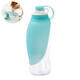 560ml Portable Pet Water Bottle Silicone Leaf Pet Dog Bottles Bowl