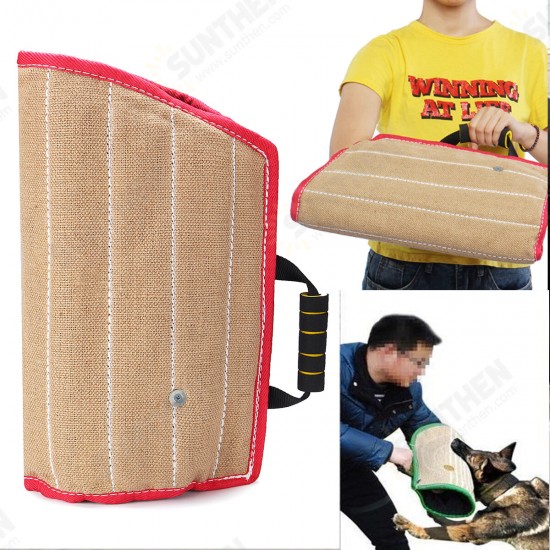 Jute Thickened Pet Dog Training Arm Sleeve With Handle Durable Stable Dog Bite Sleeve Arm Protection Dog Training Accessories