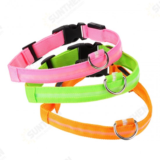 LED Adjustable Pet Collar USB Rechargeable Luminous Dog Collar Necklace Dog Supplies Outdoor Hunting