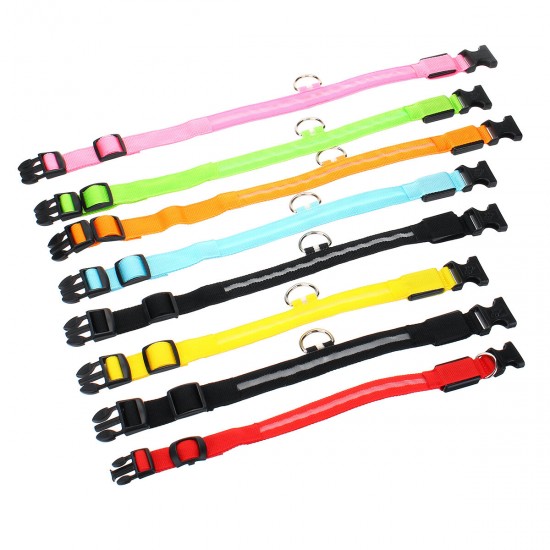 LED Adjustable Pet Collar USB Rechargeable Luminous Dog Collar Necklace Dog Supplies Outdoor Hunting