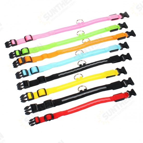 LED Adjustable Pet Collar USB Rechargeable Luminous Dog Collar Necklace Dog Supplies Outdoor Hunting