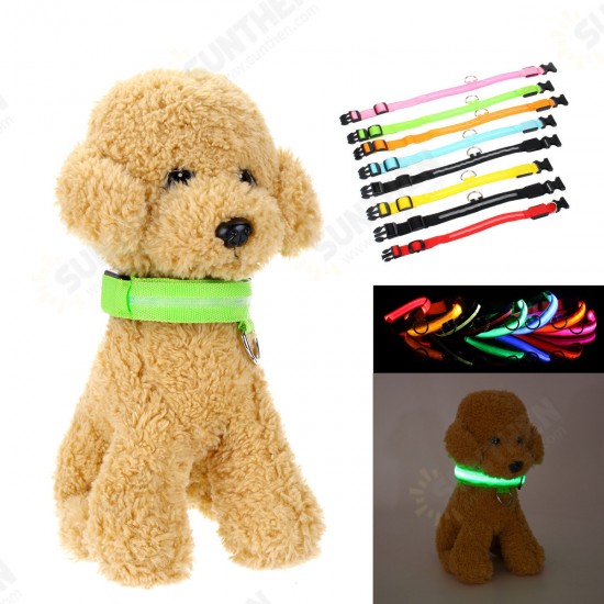 LED Adjustable Pet Collar USB Rechargeable Luminous Dog Collar Necklace Dog Supplies Outdoor Hunting