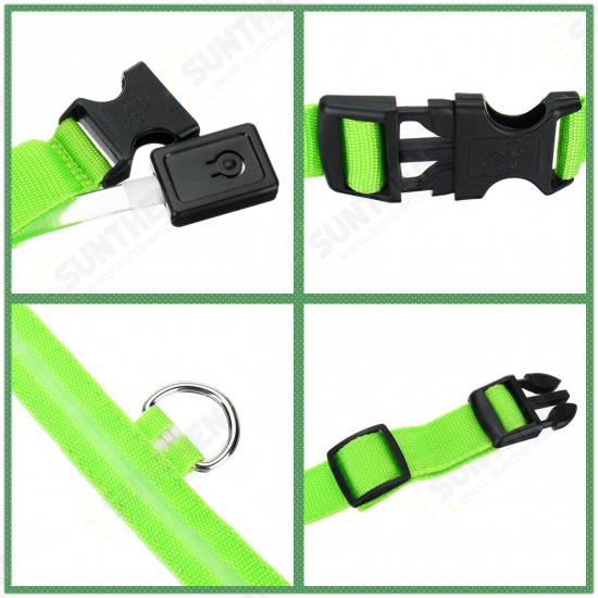 LED Adjustable Pet Collar USB Rechargeable Luminous Dog Collar Necklace Dog Supplies Outdoor Hunting