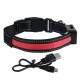 LED Dog Collar Anti-Lost Solar 2 Modes Luminous Pet Collar Warning Safety Night Light Dog Ring