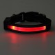 LED Dog Collar Anti-Lost Solar 2 Modes Luminous Pet Collar Warning Safety Night Light Dog Ring