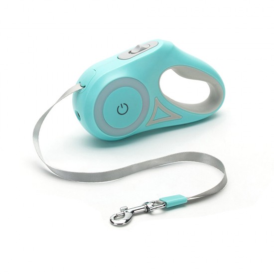 Nylon Retractable Dog Leash LED Flashlight Automatic Extending Walking Leads Traction Rope Dog Supplies