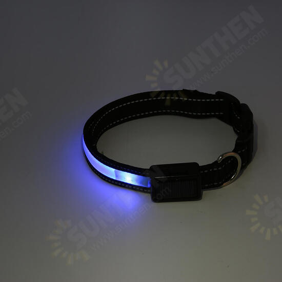 Outdoor Nylon LED Pet Dog Collar Night Safety Anti-lost Flashing Glow Collars Supplies