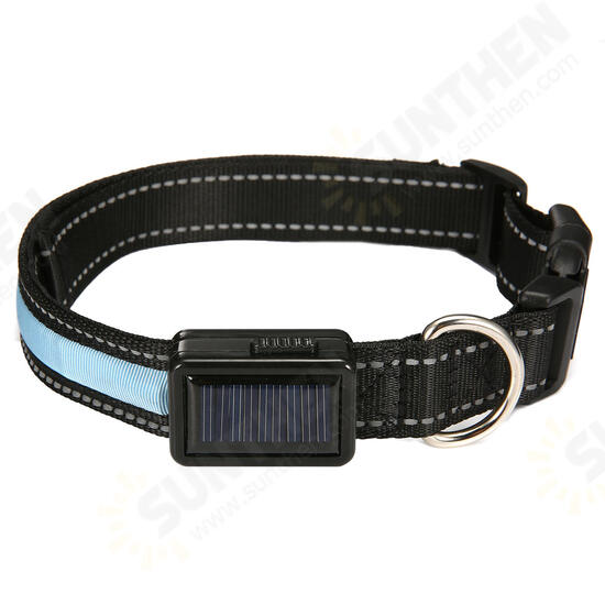 Outdoor Nylon LED Pet Dog Collar Night Safety Anti-lost Flashing Glow Collars Supplies