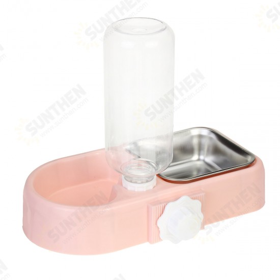 Pet Food Bowl Double Use Automatic Water Feeder Dog Cat Dispenser Bottle Drinking Fountain Pet Food Bowl Double Use Automatic Water Feeder Dog Cat Dispenser Bottle Drinking Fountain