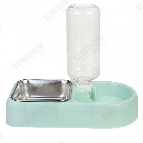 Pet Food Bowl Double Use Automatic Water Feeder Dog Cat Dispenser Bottle Drinking Fountain Pet Food Bowl Double Use Automatic Water Feeder Dog Cat Dispenser Bottle Drinking Fountain