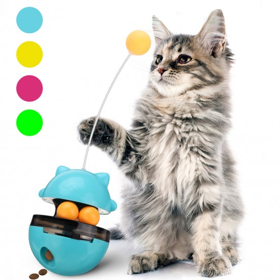 Pet Interactive Puzzle Training Cat Toy Pet Toys Tumbler Leakage Food Ball Pet Training Exercise Fun Bowl