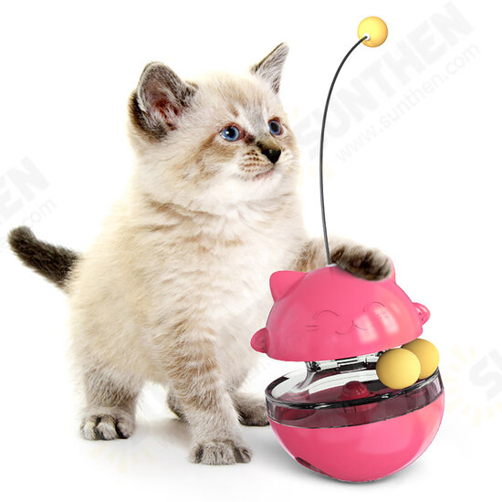 Pet Interactive Tumbler Toy Leaking Food Ball Toy Cat Stick Turntable Toy Funny Pet Training Tool