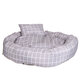 Pet Kennel Cat Dog Soft Comfortable Round Cushion Bed Winter Warm with Pillow