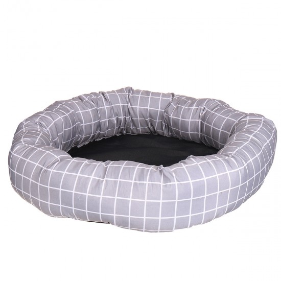 Pet Kennel Cat Dog Soft Comfortable Round Cushion Bed Winter Warm with Pillow