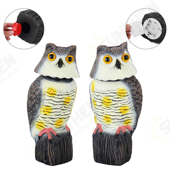 Plastic Simulation Owl Bird Scarer Deterrent Repeller Garden Weed Pest Statue Outdoor Hunting Decoy