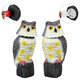 Plastic Simulation Owl Bird Scarer Deterrent Repeller Garden Weed Pest Statue Outdoor Hunting Decoy