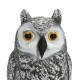 Plastic Standing Fake Owl Hunting Decoy Deterrent Scarer Repeller Garden Decor