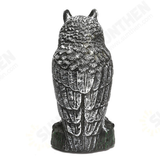 Plastic Standing Fake Owl Hunting Decoy Deterrent Scarer Repeller Garden Decor