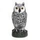 Plastic Standing Fake Owl Hunting Decoy Deterrent Scarer Repeller Garden Decor