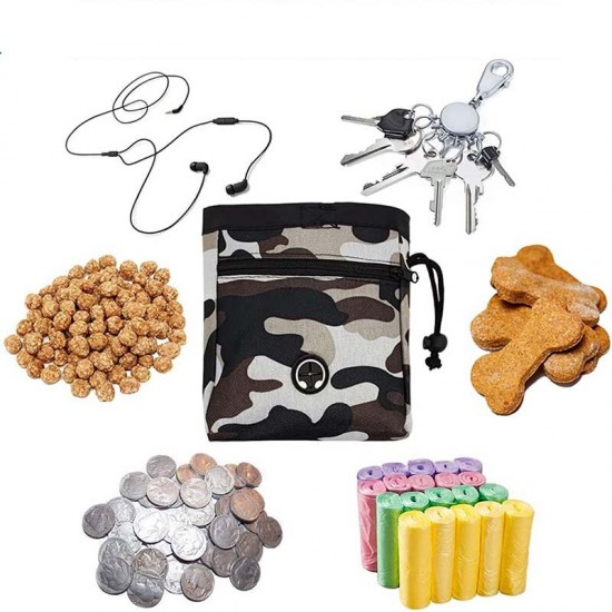 Portable Pet Dog Puppy Pouch Walking Food Treat Snack Bag Training Pockets Waist Storage Hold Behaviour Aids