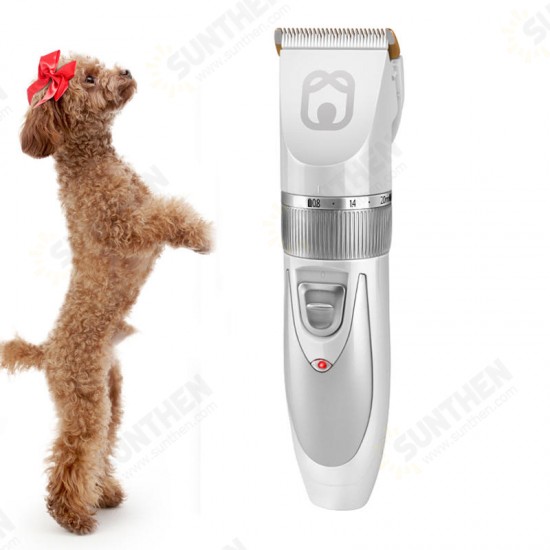 Professional Quiet Mute Cordless Grooming Kit Rechargeable Pet Dog Cat Clipper Hair Electric Shaver Titanium Stainless Steel Cutting Machine