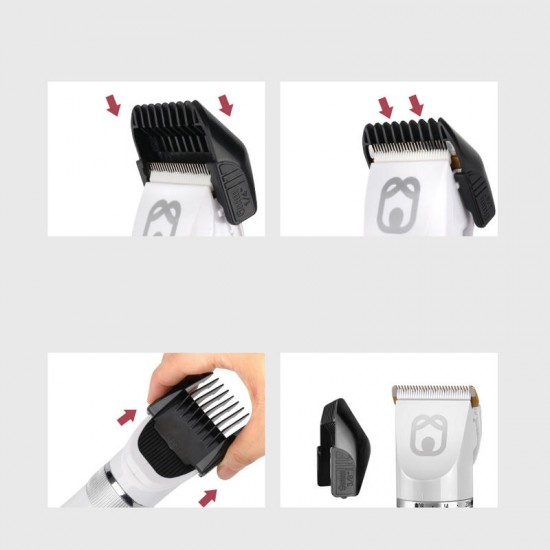 Professional Quiet Mute Cordless Grooming Kit Rechargeable Pet Dog Cat Clipper Hair Electric Shaver Titanium Stainless Steel Cutting Machine