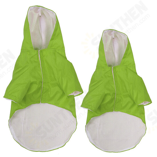 Puppy Dog Raincoat Hooded Jacket Waterproof Poncho for Yorkie Poodle Bichon Pomeranian Schnauzer Corgi