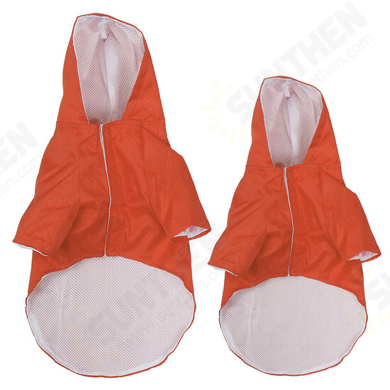 Puppy Dog Raincoat Hooded Jacket Waterproof Poncho for Yorkie Poodle Bichon Pomeranian Schnauzer Corgi